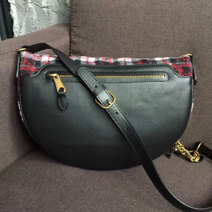 BALENCIAG巴黎世家 半月腰包 進口絨布 滿飾Balenciaga標識提花  BL1808